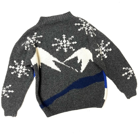 Men’s 90's Graphic Ski / Skier Wool Sweater - Sz L - Picture 4 of 7